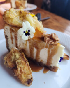 Banana fosters cheesecake seasonal dessert