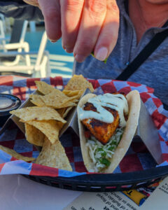 Locally wild caught blackened fish tacos