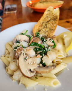 Scallop and shrimp scampi