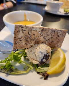 Smoked fish tip and lobster bisque sampler
